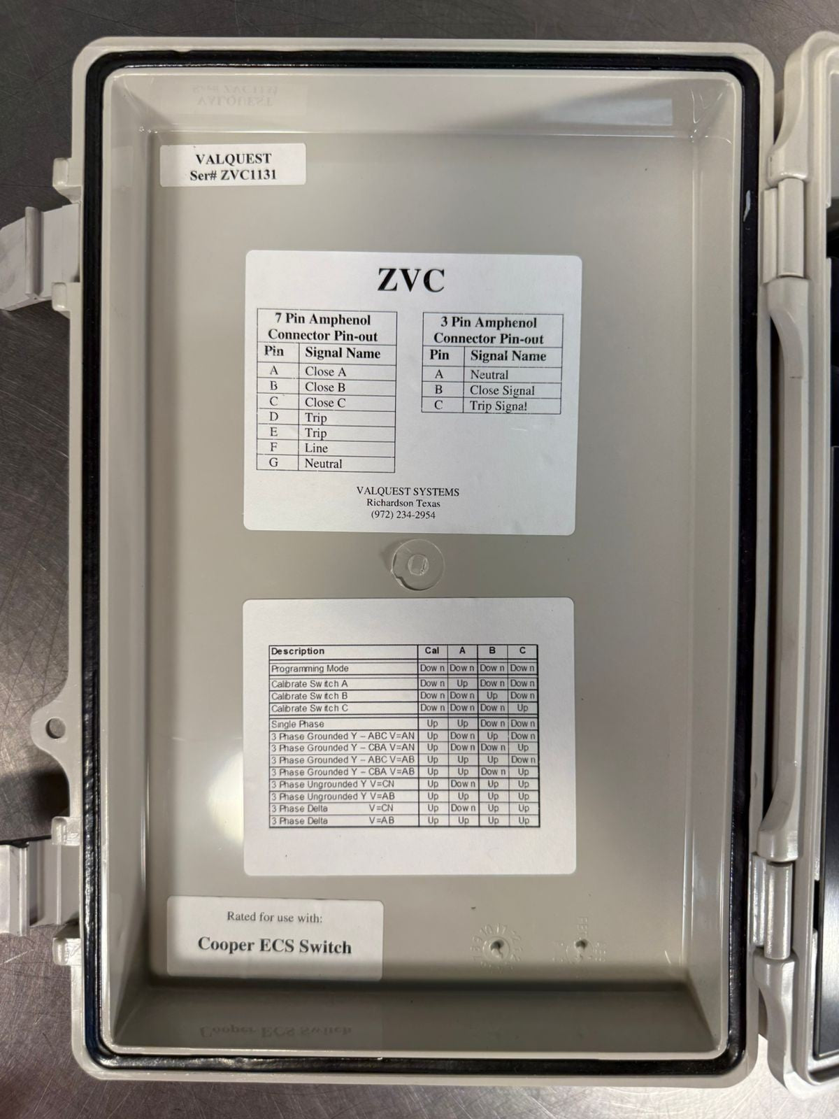 Valquest Z-cap Zero Voltage Closing Control For Cooper ECS Swich   (5.5.2)