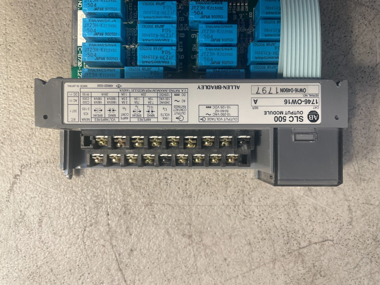 ALLEN BRADLEY SLC 500 1747-Ow16 Series A Output Module For PLC Controller @1D