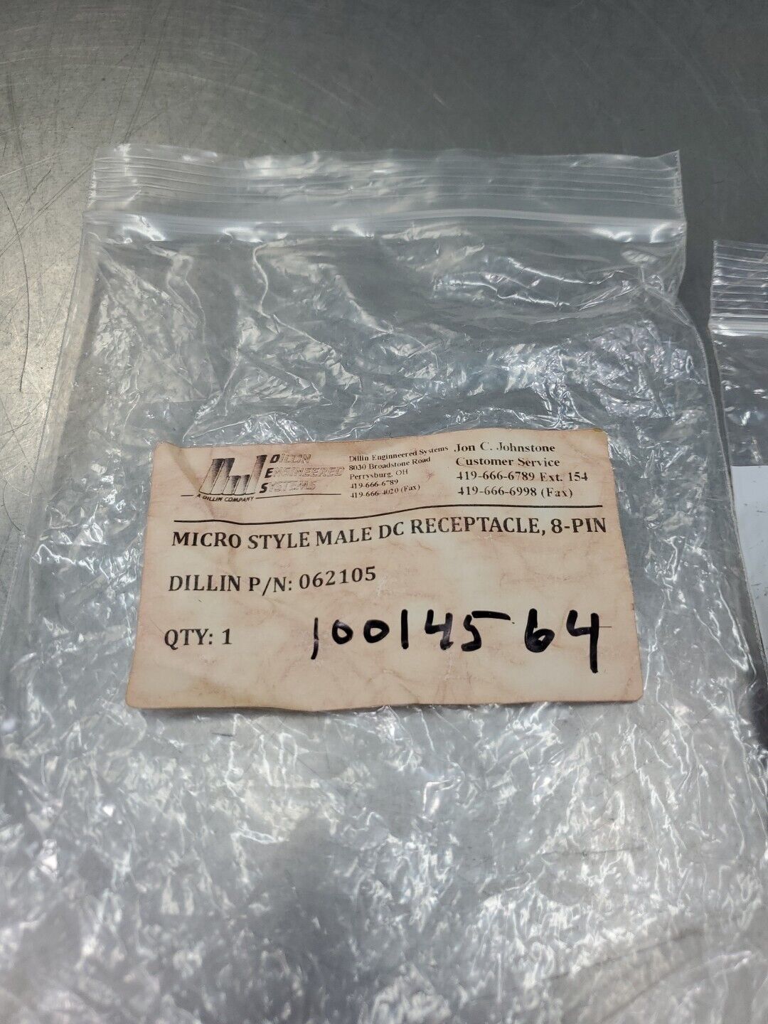 Dillin RSF8-1/2-14/1FT 8P Micro Male DC Receptacle.                      5D-35/1