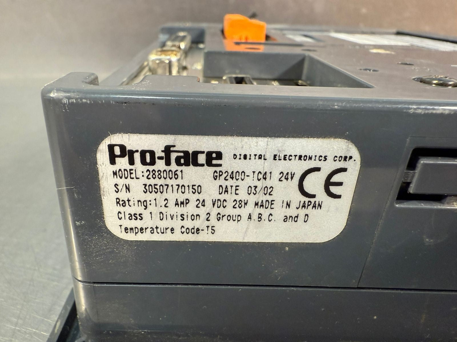 Pro-Face 2880061 Operator Interface Touchscreen GP2400-TC41-24V    (3.6.7)
