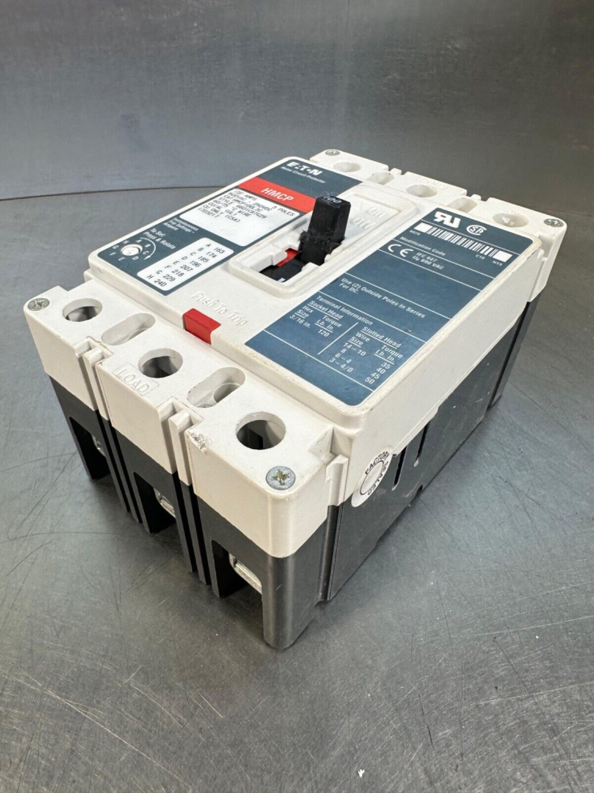 Eaton HMCP-100L3C Motor Circuit Protector breaker 100A 600V (4D-37)