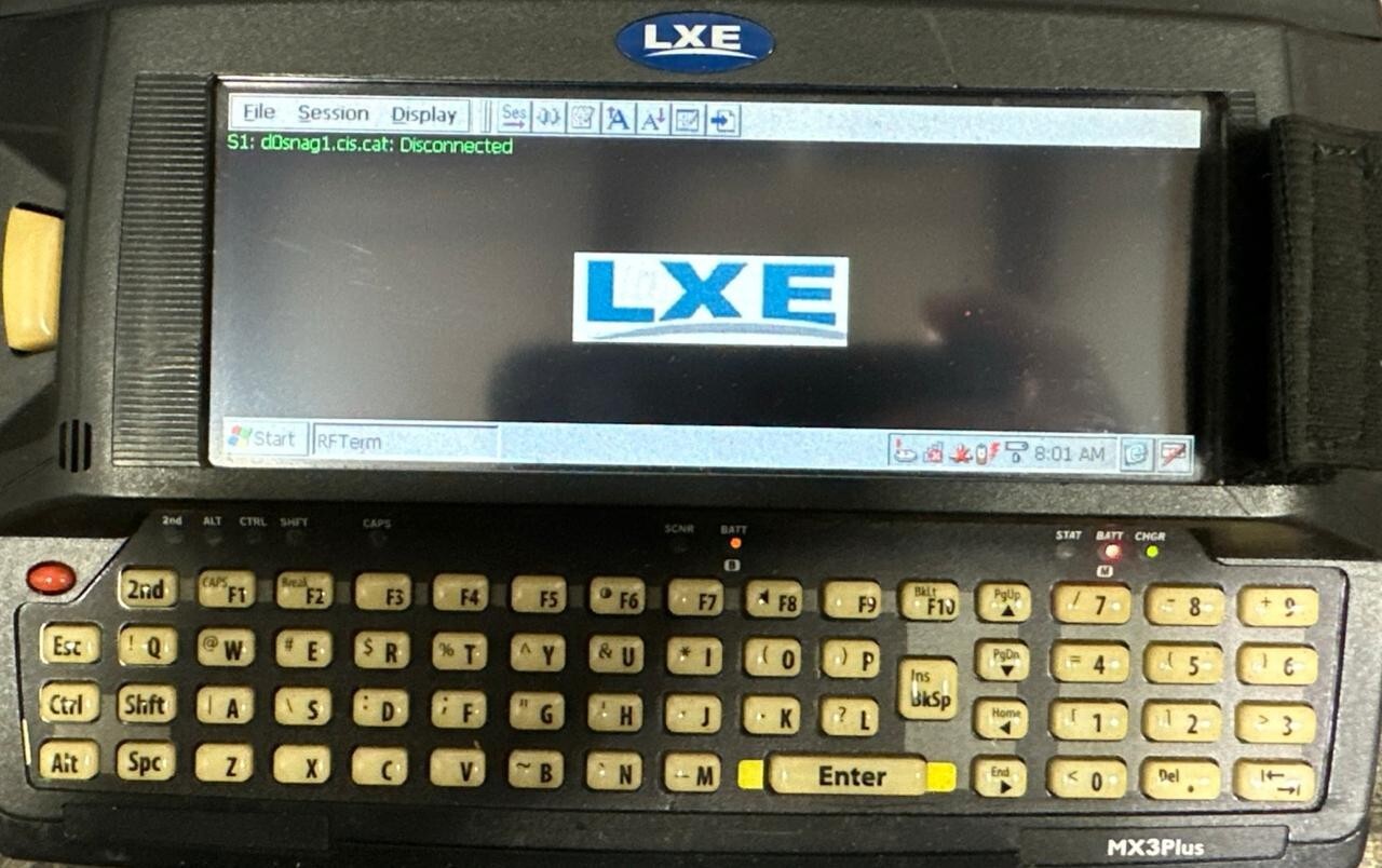 LXE MX3Plus Mobile Computer MX3H Terminal Broken screen                 (BIN533)