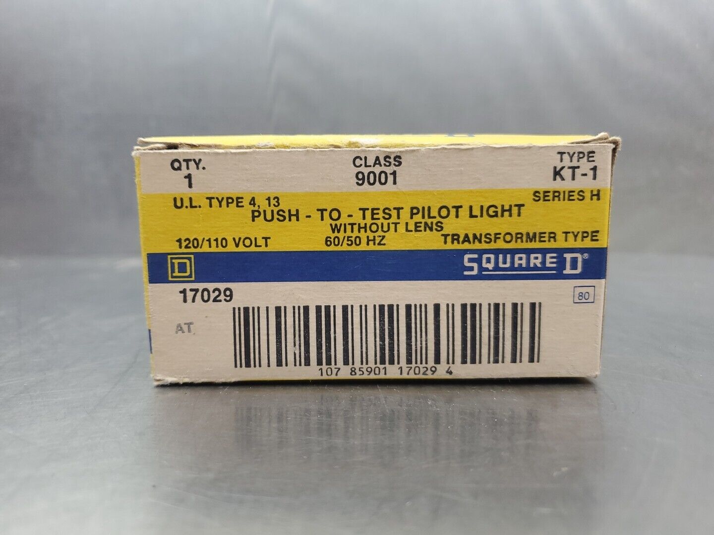 Square D Class 9001 Type KT-1 Push-To-Test Pilot Light.                    4E-27