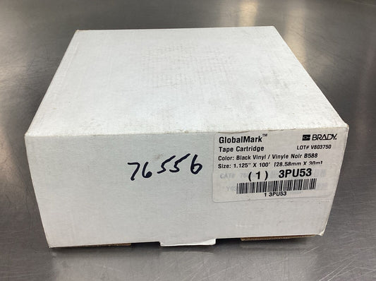 BRADY  76556  B588 Black Vinyl GlobalMark Tape 1.125” x 100’     5B
