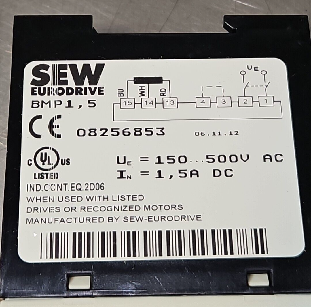 SEW Eurodrive BMP1,5 Brake Rectifier 150... 500Vac                      (BIN433)