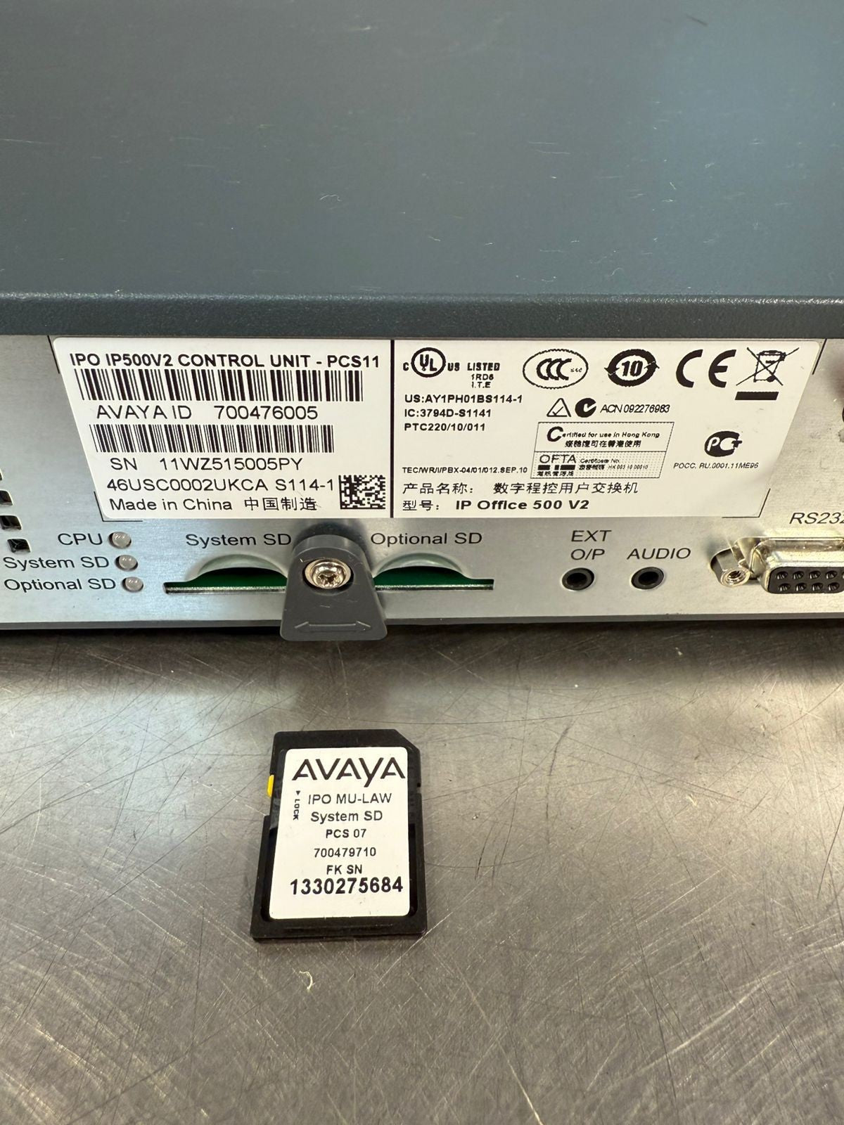  Avaya IP Office 500 V2 Phone Control unit – 700476005 - IP500V2  (3.6.3)