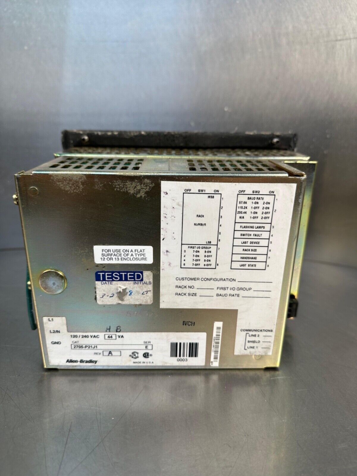 Allen Bradley 2705-P21J1  Série E (2F-4)