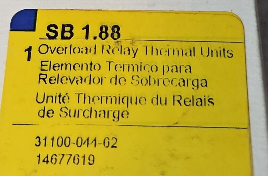 SQUARE D SB1.88  Thermal Unit                                           (BIN423)