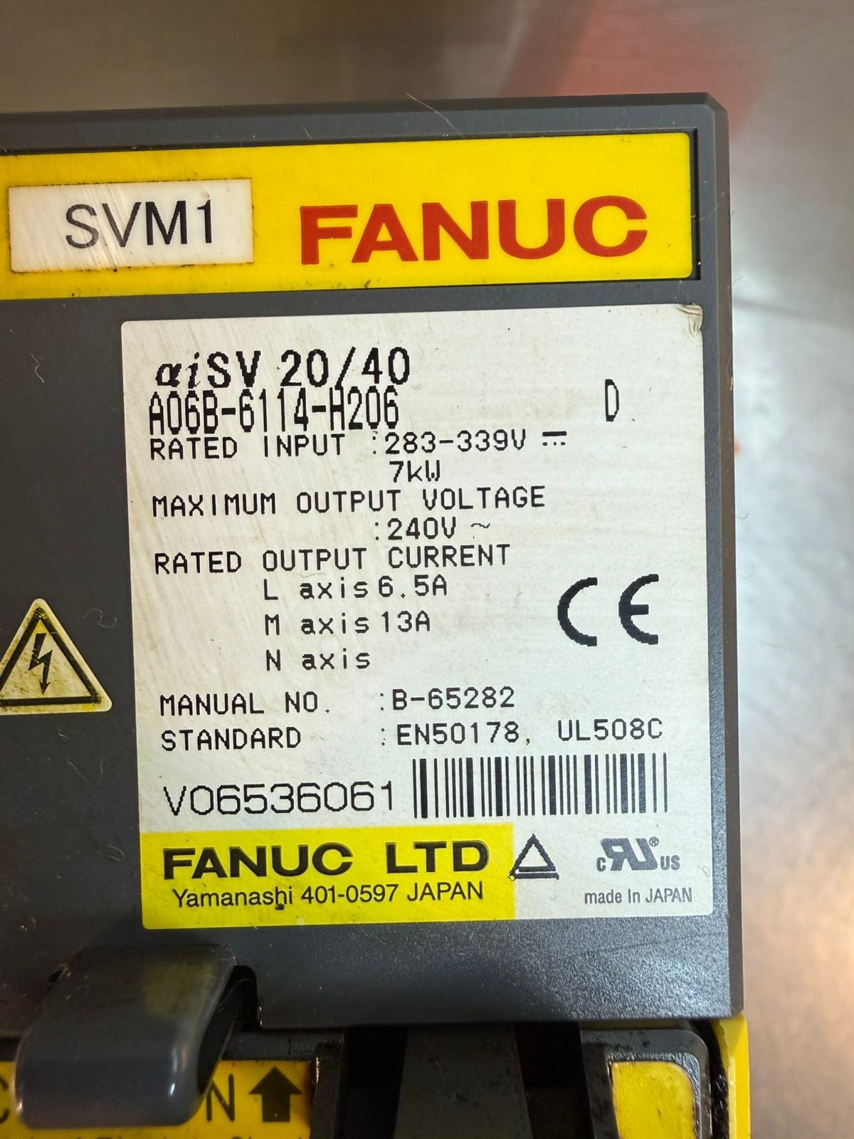 Fanuc A06B-6114-H206 /D Servo Amplifier Module B65282           (11.4.5)