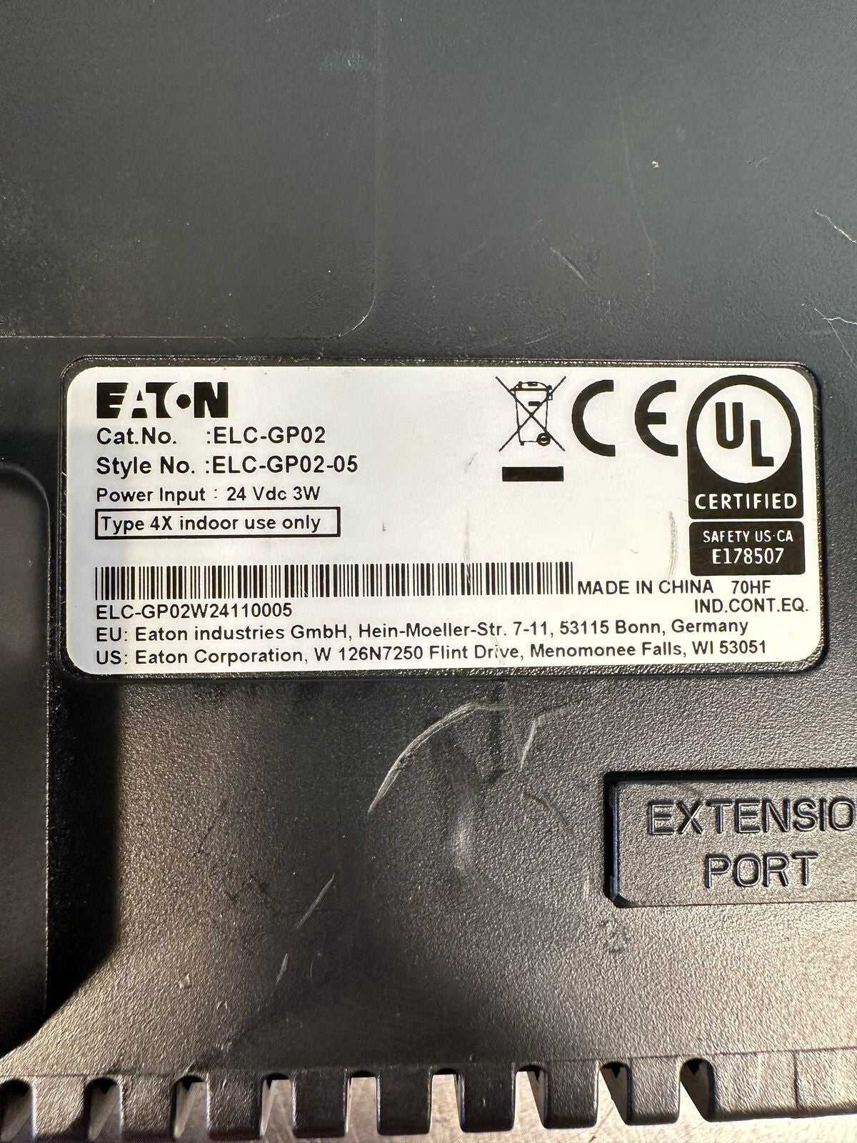 Eaton Operator Interface ELC-GP02   24Vdc 3W                       (7.3.3)