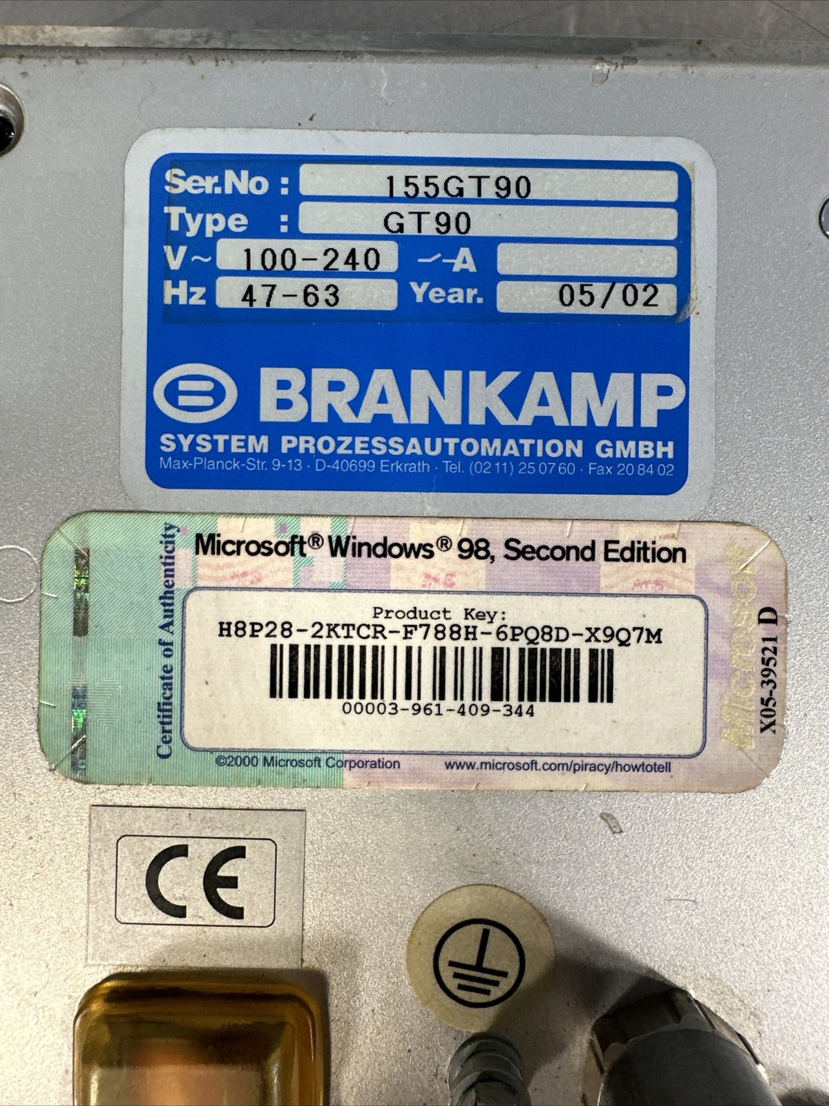 Brankamp Process Control GT90 Display 155GT 90 (BIN-2.2.5)