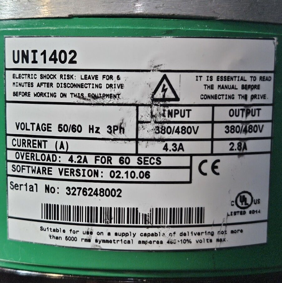 Emerson UNI1402 Control Tecniques Unidrive 50/60Hz                      (BIN415)
