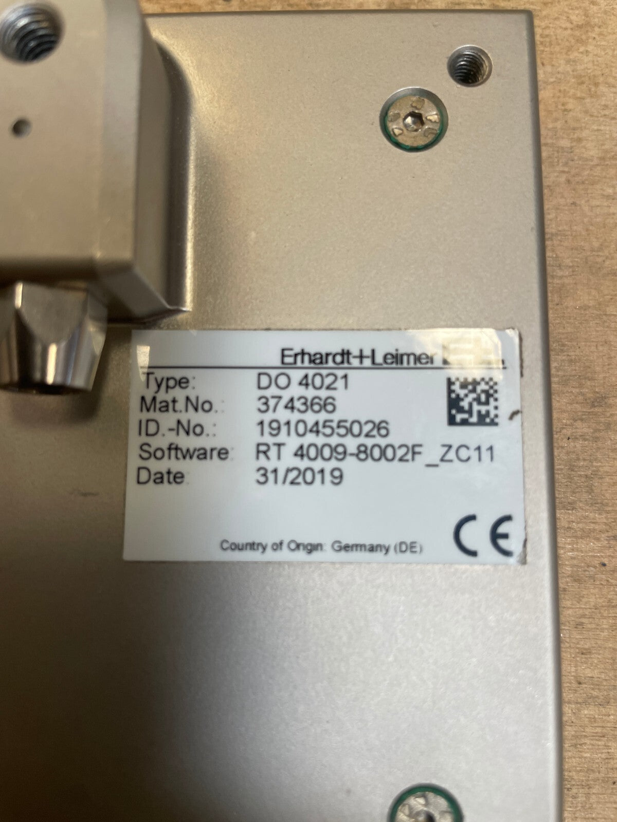 Erhardt+Leimer D0 4021 Silver Digital Display Material Guide System Rectifier