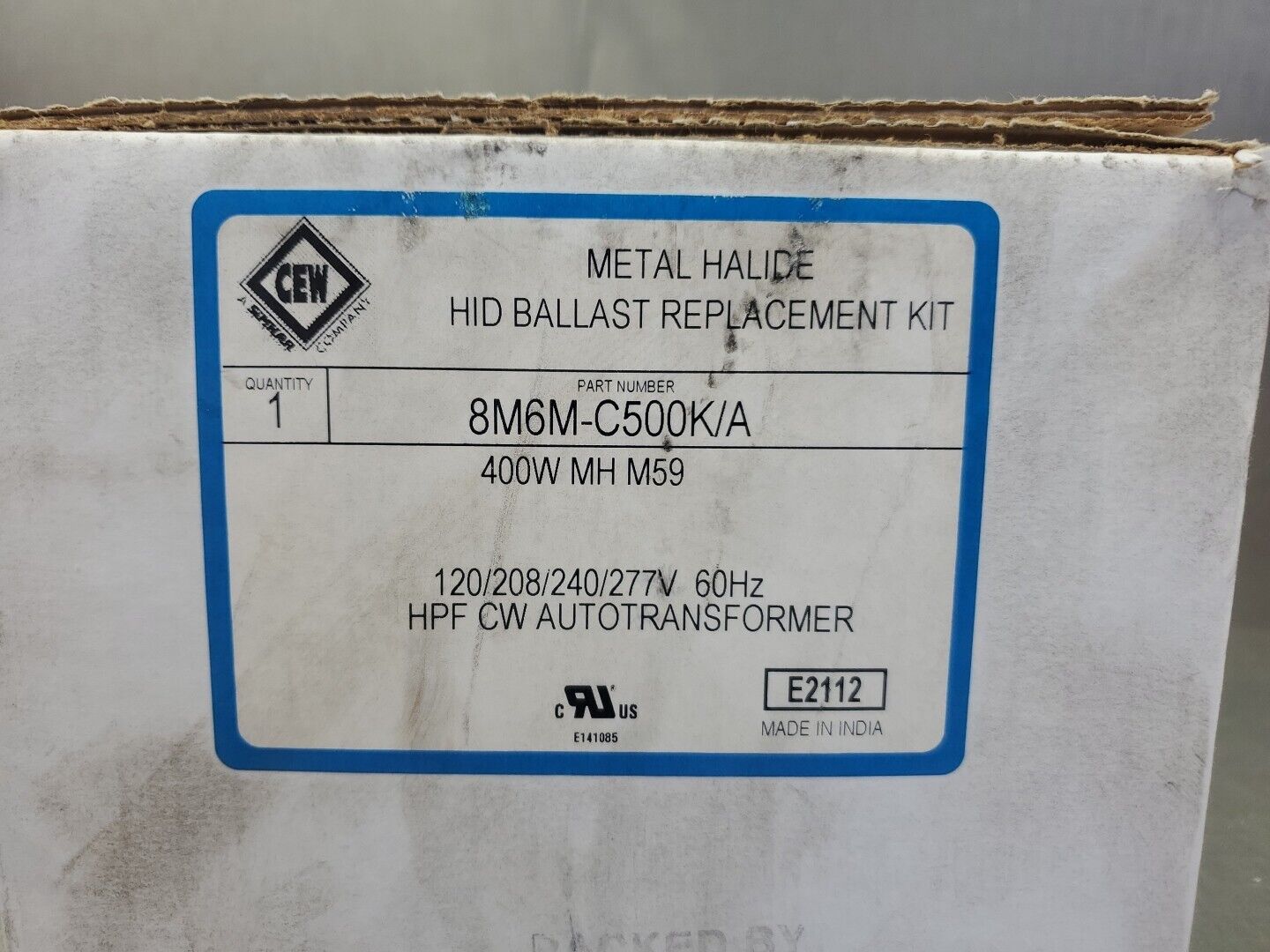 CEW 8M6M-C500K/A Metal Halide HID Ballast, 120/208/240/277V, 60Hz.         4C-40