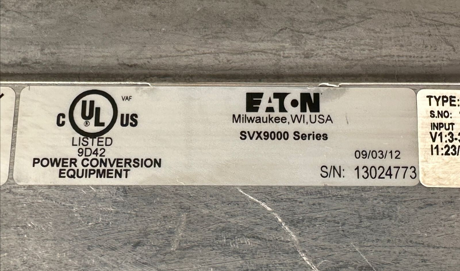 Eaton SVX015A2-4A1B1 Nema Type 12                                    (5.6.2)