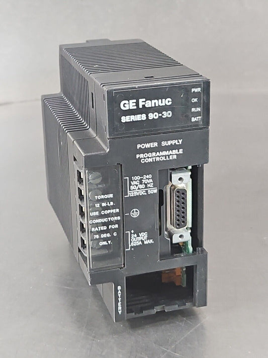 GE Fanuc IC693PWR321N Pow Supply Programmable Controller W/Out Cover (BIN4.4.4)