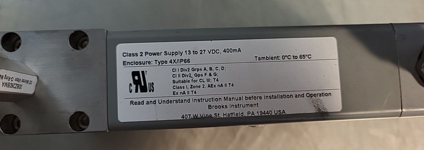 Brooks Instrument  QMBC4L1B2D1A1ACH3A7A1DA Enclos.4X/IP66(BIN3.3.4)