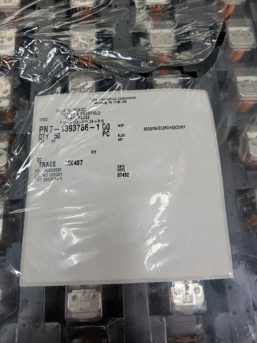 Potter & Brumfield R10-E1Z2-V15.0K Relay, 115VDC, Lot of 50.               4E-31