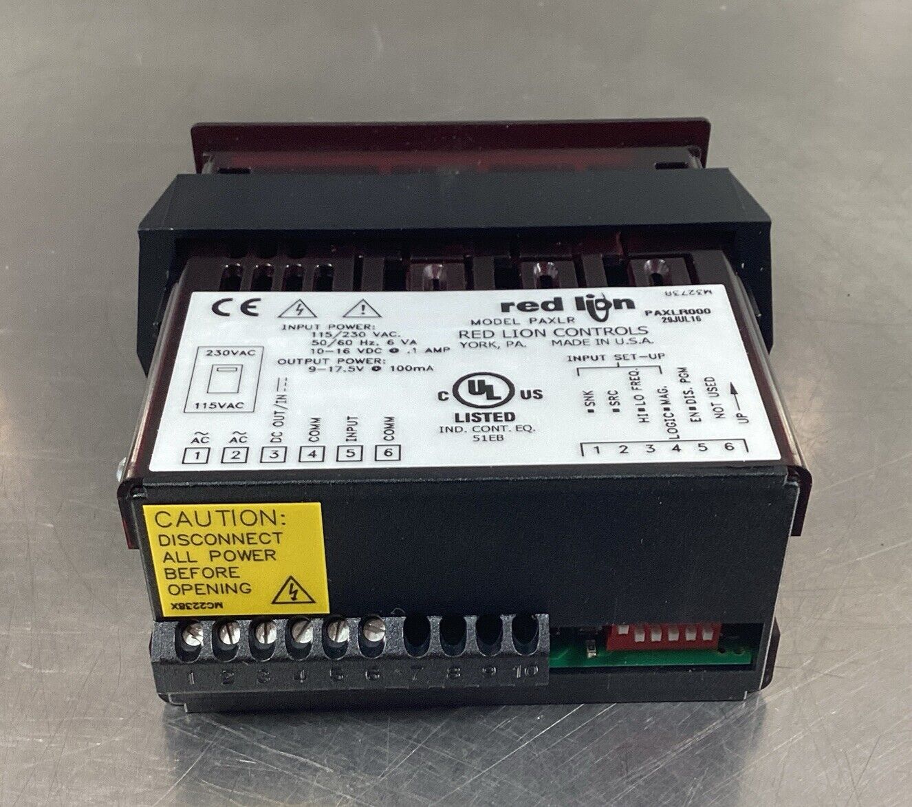 RED LION CONTROLS  PAXLR000  Lite Rate Meter 6 Digit     5B-19