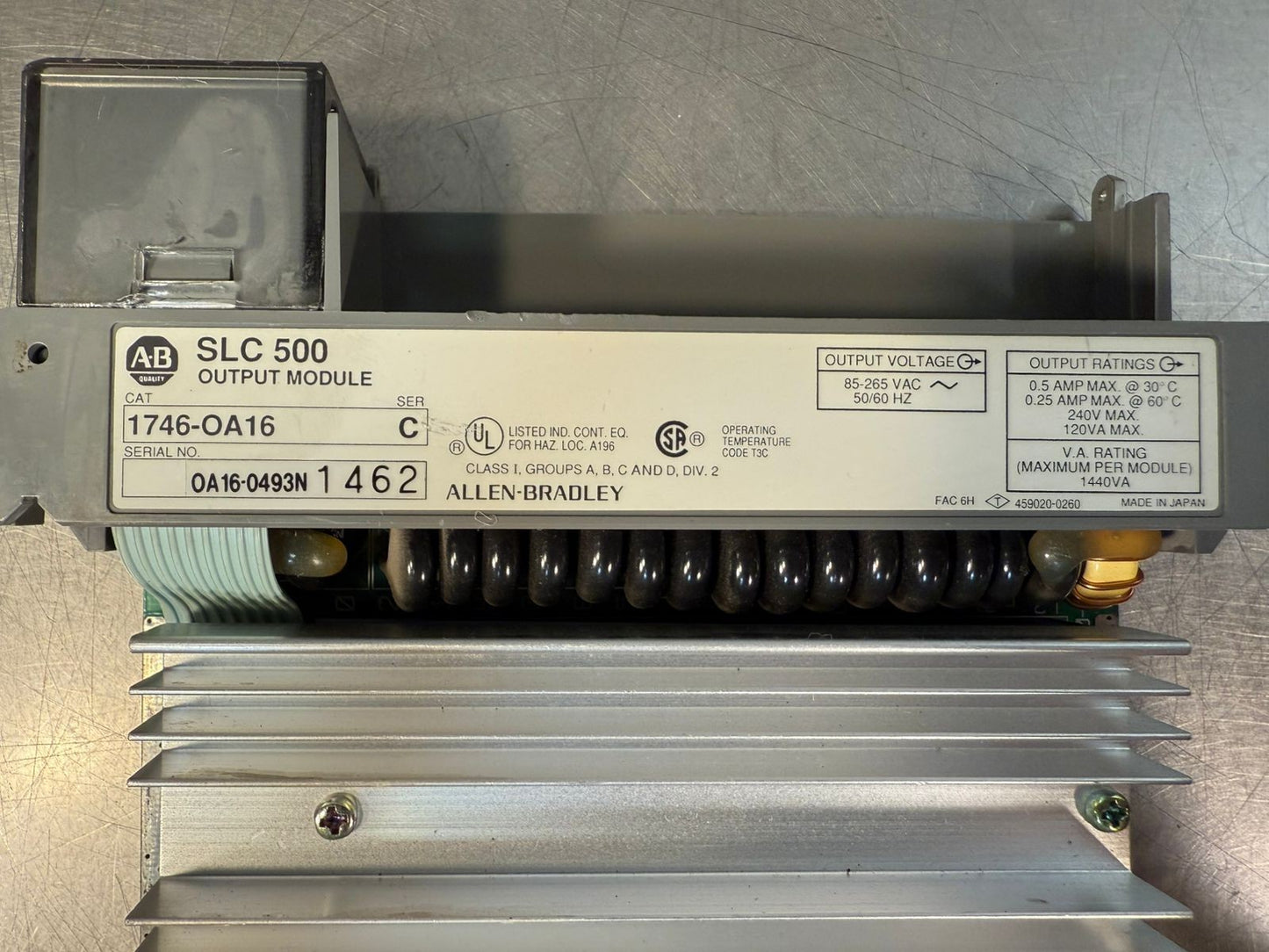 Allen-Bradley 1746-OA16 /C Slc 500 Output Mod 85-265VAC 50/60Hz  (6.4.5)