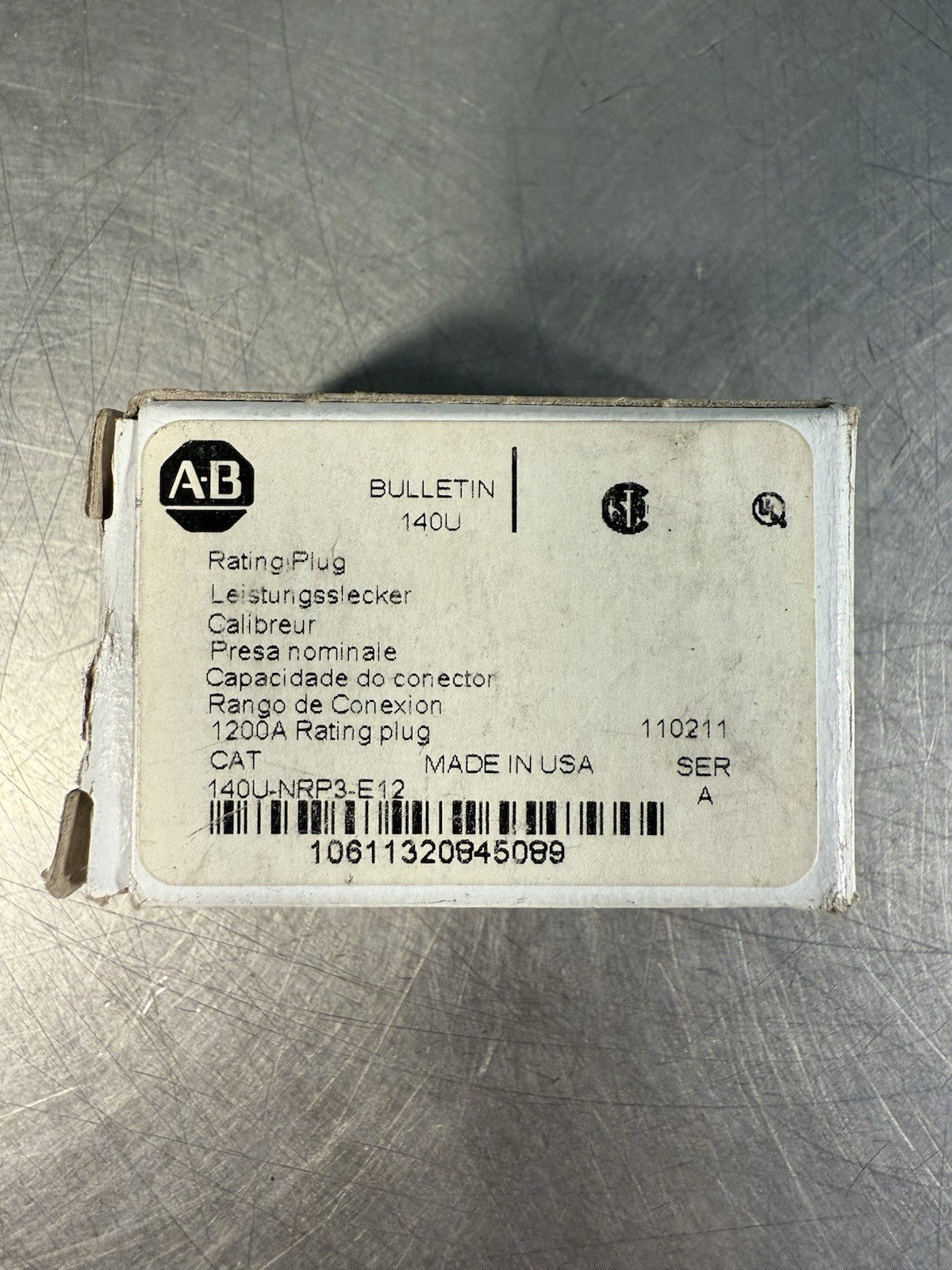 ALLEN BRADLEY 140U-N6L3-E12 / 140UN6L3E12 + 140U-NRP3-E12 Rate Plug  (BIN1.2.3)