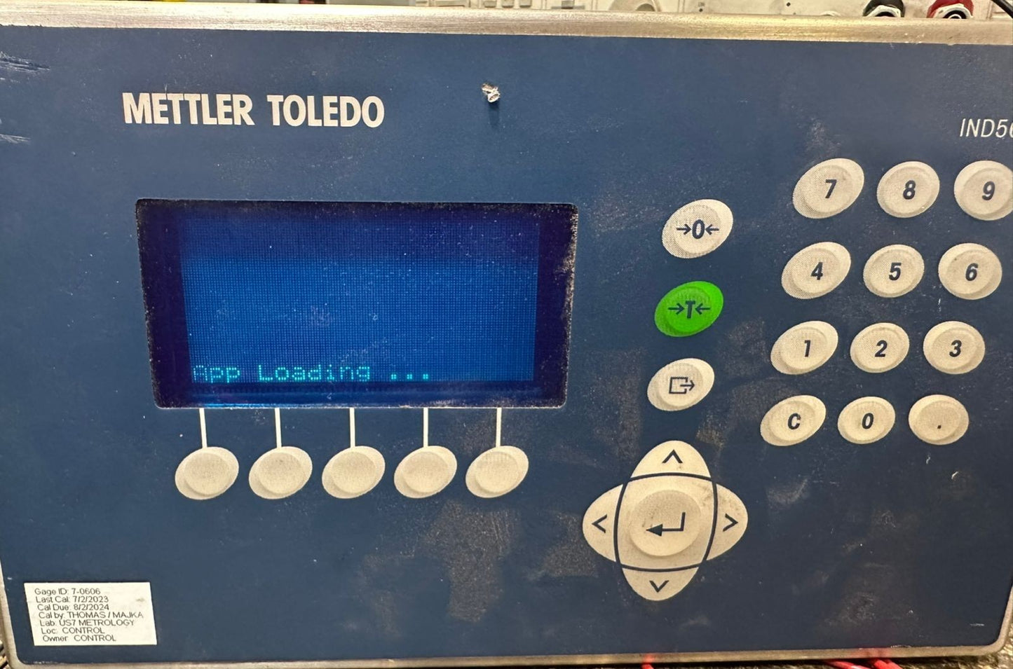 Mettler Toledo Model IND560 Panel Weighing Terminal   ID 7-0606    (6.5.4)