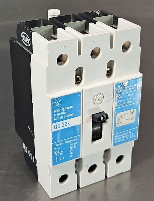 Westinghouse GD 22K Circuit Breaker 3 Poles 480V                        (BIN433)
