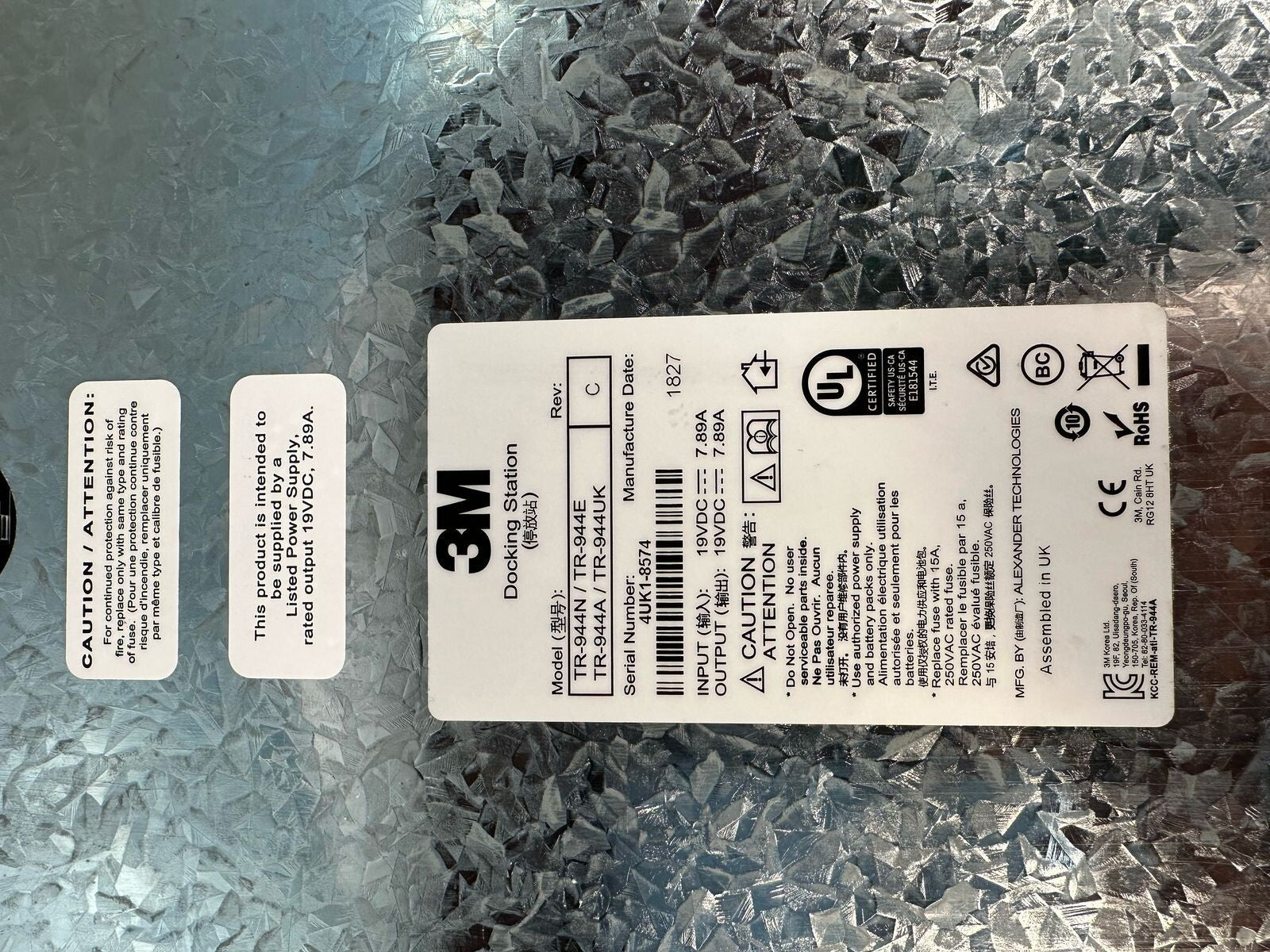 3m Docking Station Power Supply TR-944N / TR944E Rev. C (3.2.5)