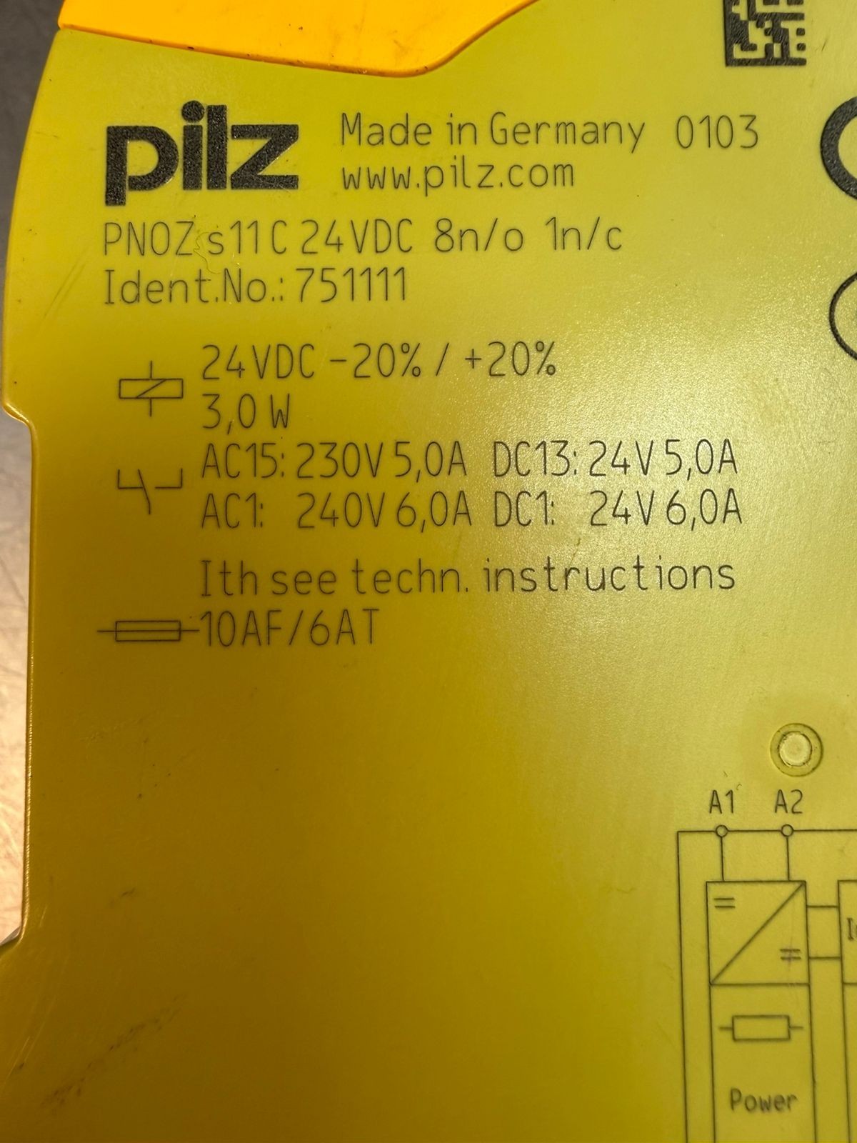 Pilz PNOZ S11 C 24VDC 8n/o 1n/c 751111                             (3.5.1)