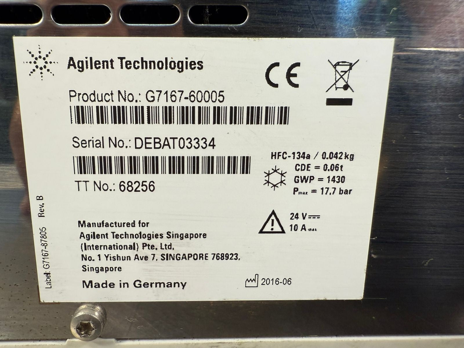 Agilent Technologies G7167-60005 / G716760005                      (2.4.5)