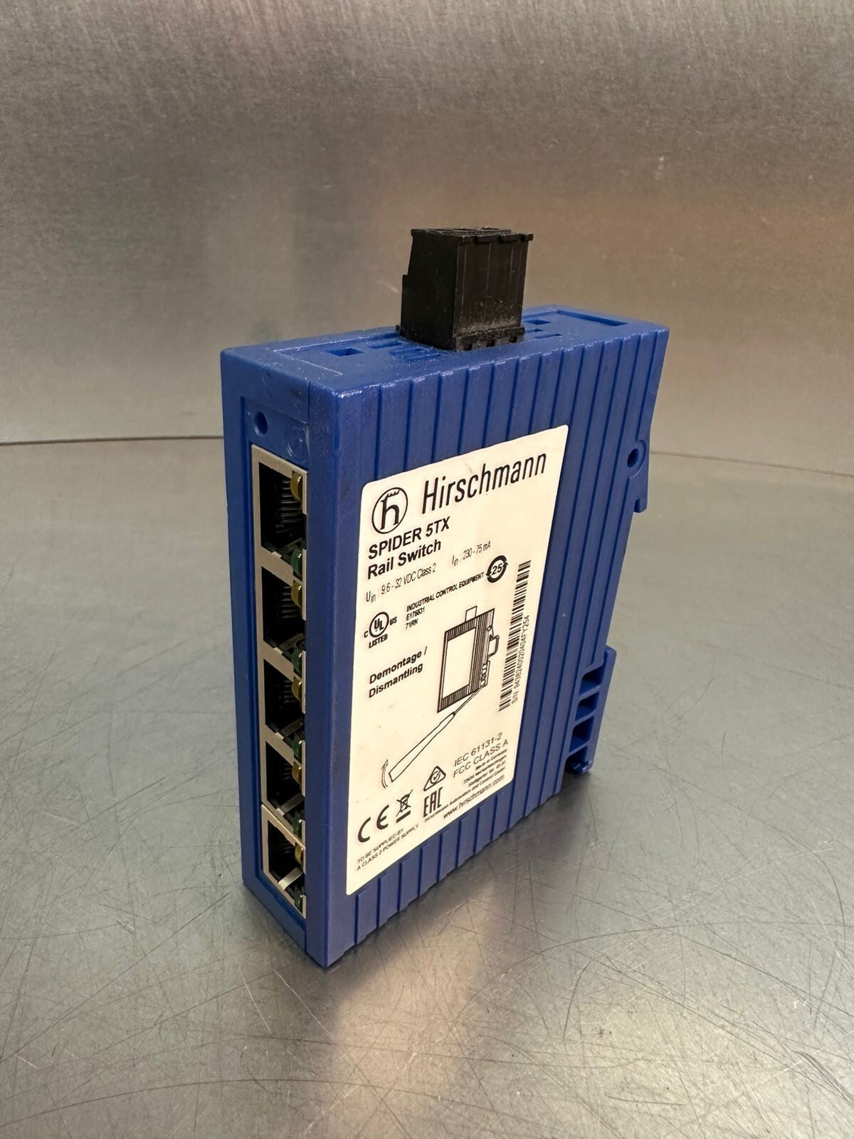 Hirschmann Spider 5TX Ethernet Rail Switch 32VDC  Class2          (6.4.2)