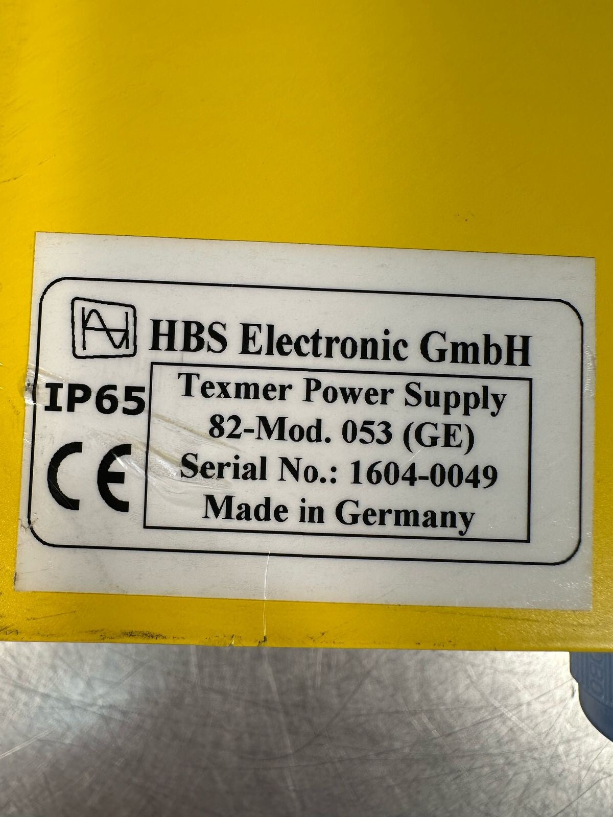 Texmer Power Supply 82-Mod.053 HBS Electronic GmbH    IP65 (8.4.7)