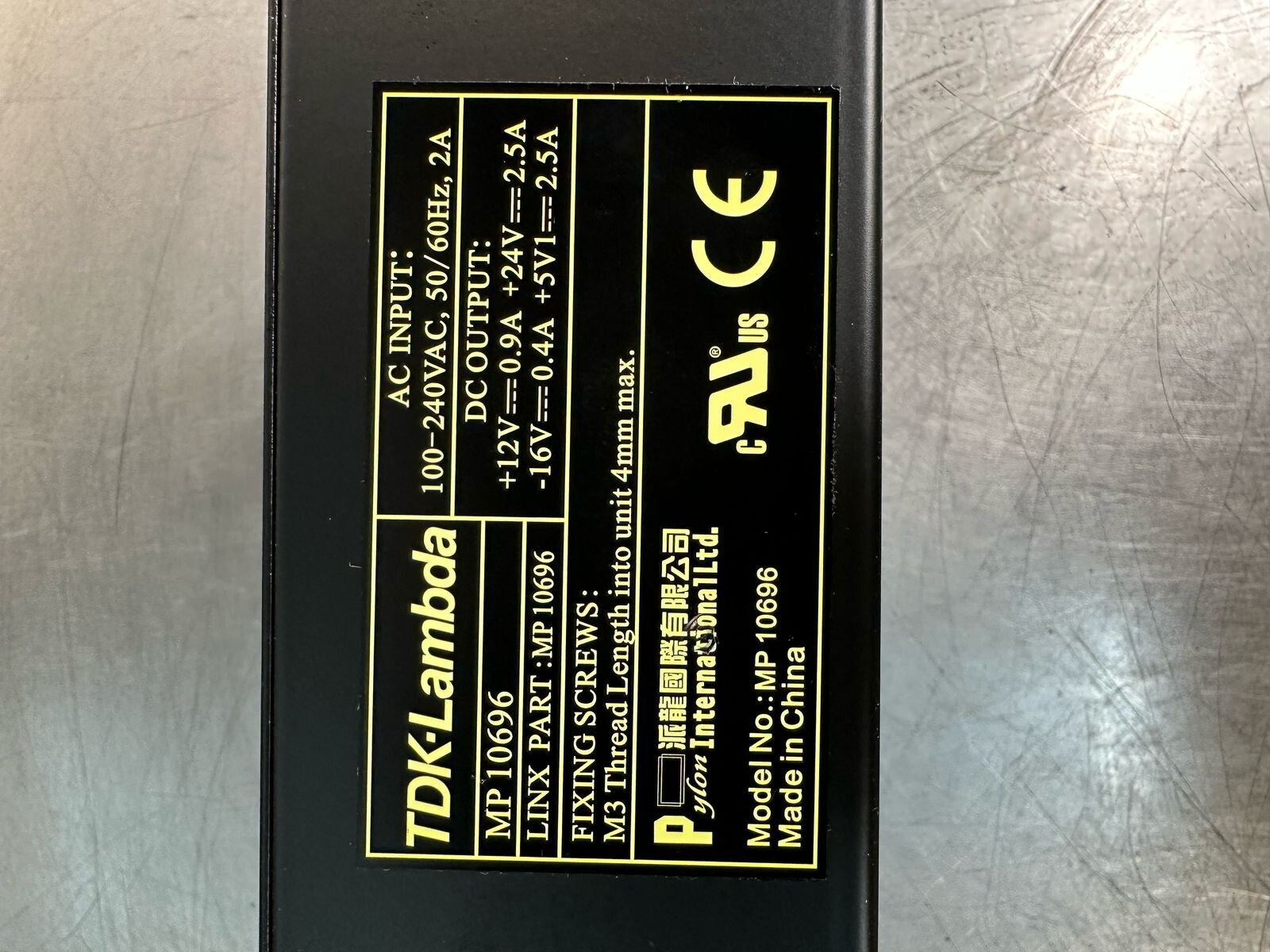 Tdk Lambda AC Input 100-240VAC, 50/60Hz, 2A Linx  MP10696           (6.2.2)