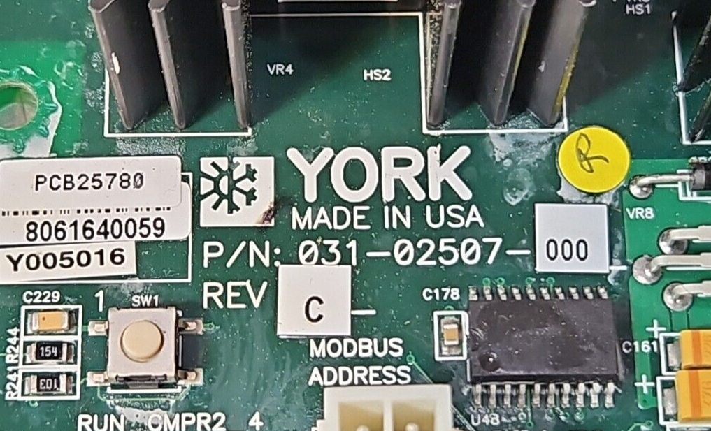 York 031-02507-000 Logic Control Board                                   Loc3D30