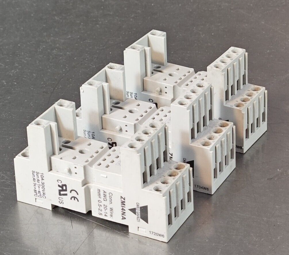 Carlo Gavazzi ZMI4NA Relay Socket   (LOT OF 3)                           loc4D13