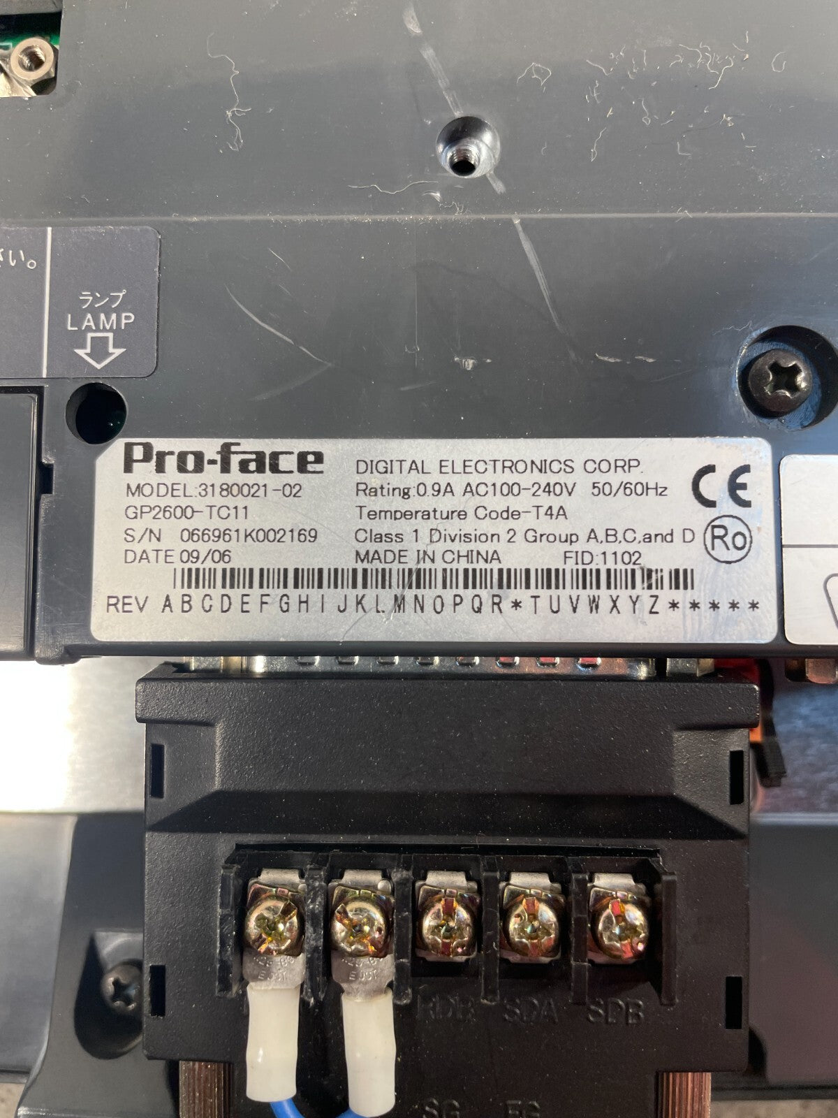 ProFace 3180021-02 GP2600-TC11 Touch Screen Operator Interface/Touch Panel LOC-1