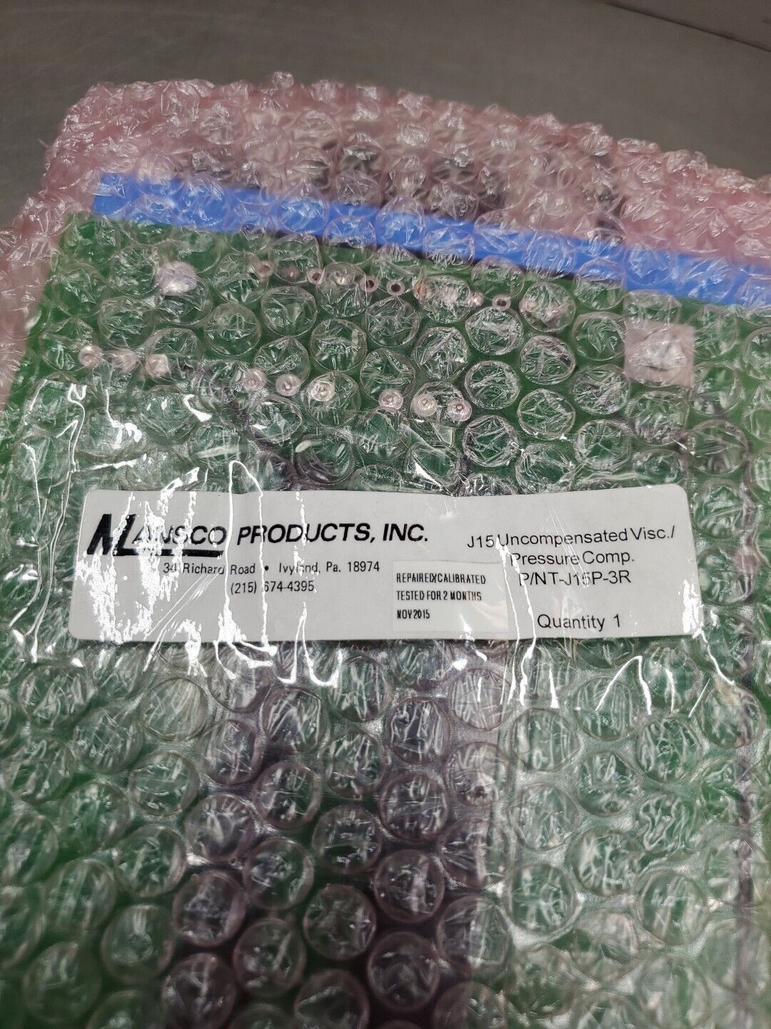 Mansco J15 (P/NT-J15P-3R) Uncompensated Visc./Pressure Circuit Board.       3D-8