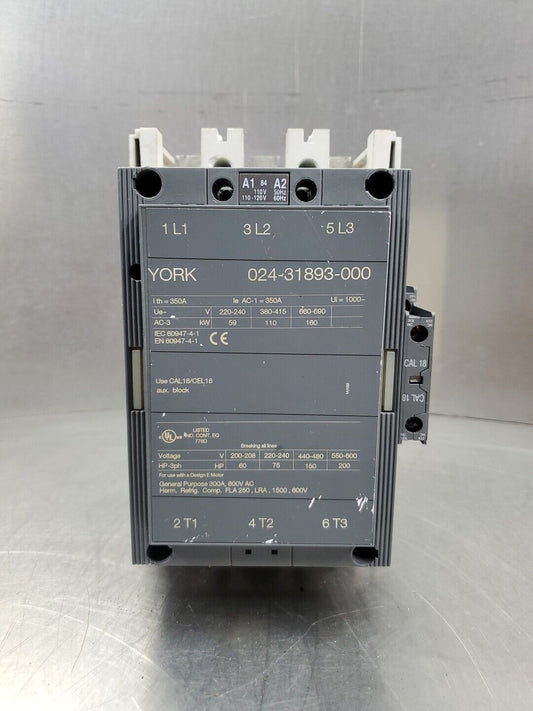 ABB/YORK 024-31893-000 300A 600V Definite Purpose Contactor.               1C-28