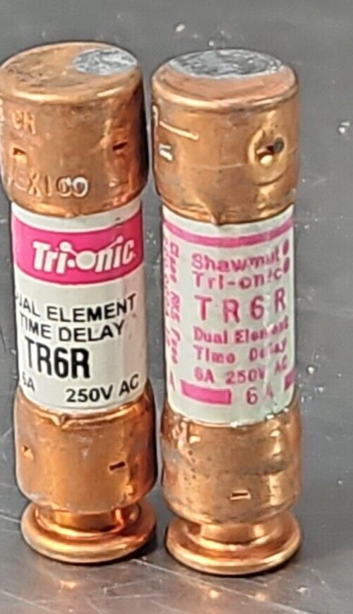 EduFerraz Shawmut TR6R Tri-onic Time-Delay Fuse 6A 250V  (LOT OF 24)     loc4E21