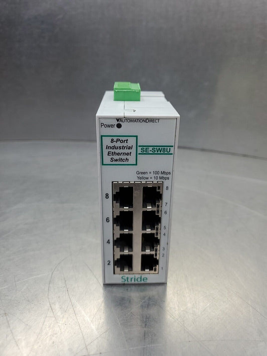 Automation Direct/Stride SE-SW8U 8-Port Ethernet Switch, 10-30VDC.          3D-1