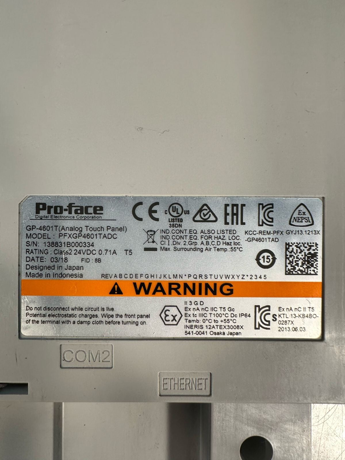 Pro-Face PFXGP4601TADC Proface Touch Screen Monitor Display GP-4601T (6.4.1)