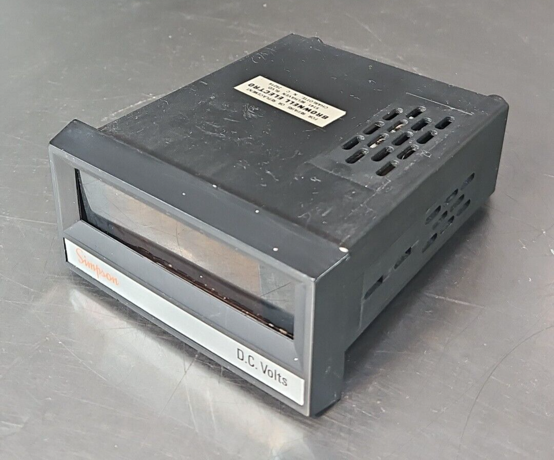 Simpson / Brownell Electro Vdc Panel Meter Instrument                     loc2D3