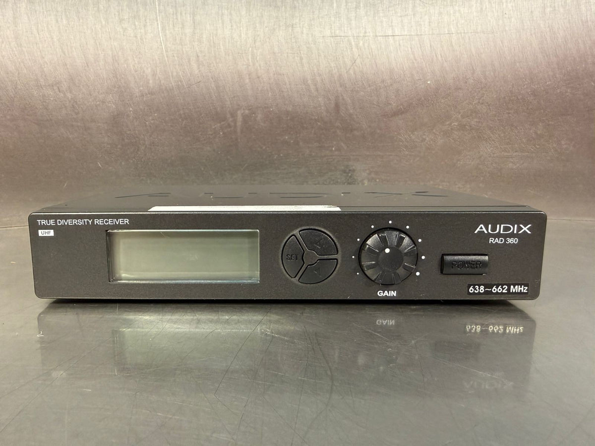 Audix Rad 360 Uhf Diversity Receiver Wireless  638-662 MHz         (3.2.1)