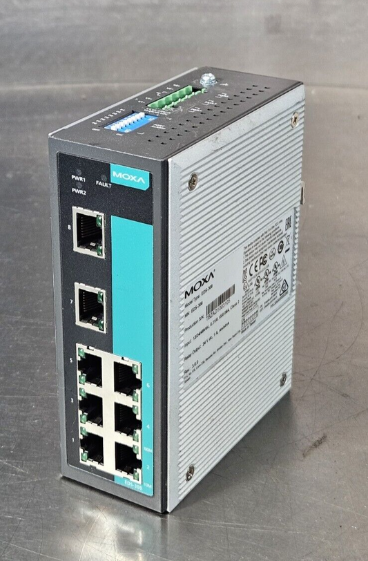 MOXA EDS-308 Ethernet Switch Input Module Connector PLC                    (531)