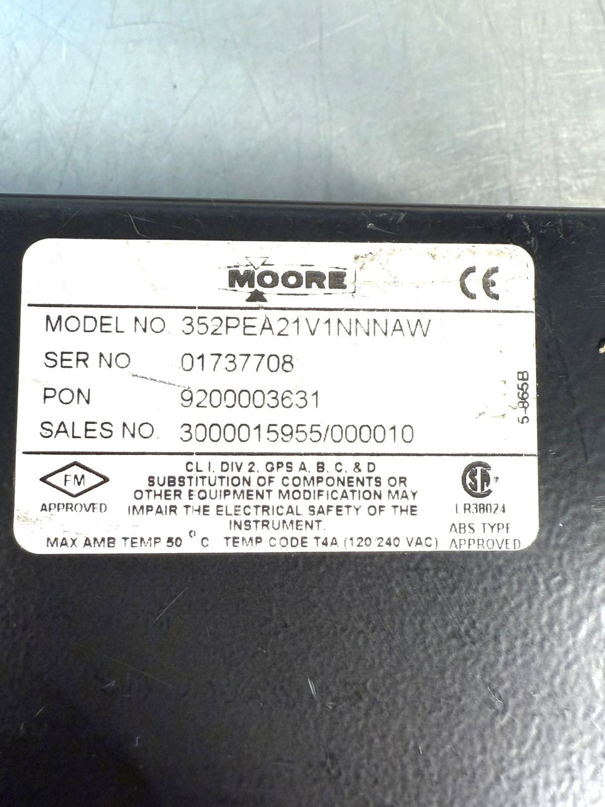 Moore 352PEA21V1NNNAW  / 352PEA21V1NNNAW    (9.4.4)