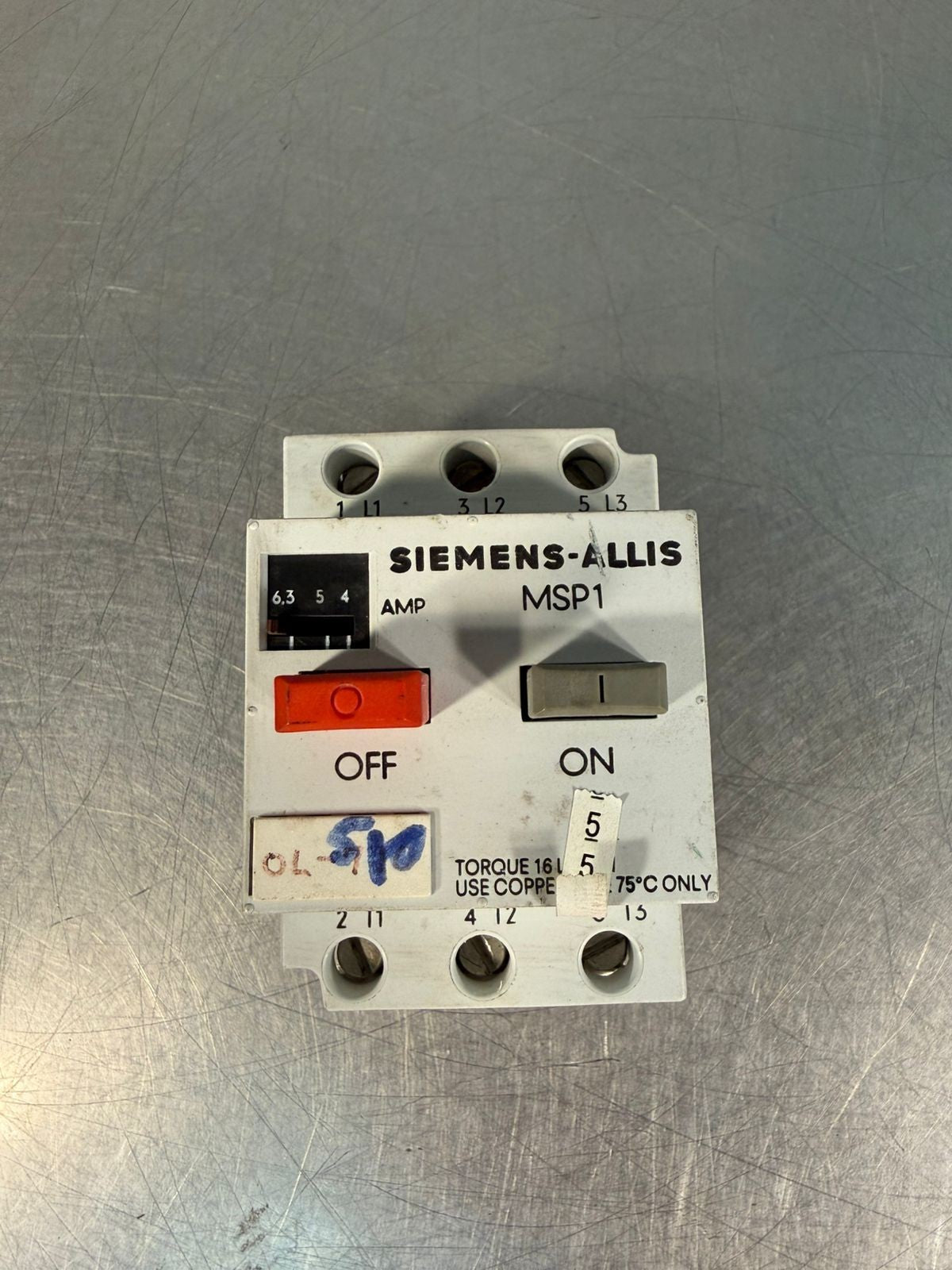 Siemens-Allis MSP10L Motor Starter Msp1  Msp10l    (4.1.4)