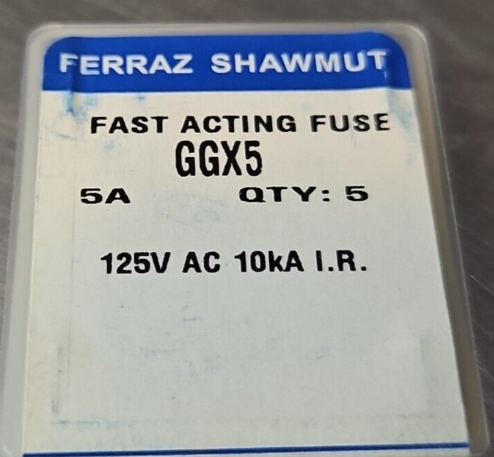 Ferraz Shawmut GGX5 Mersen 125V 5A  (Lot of 37)                          loc4E17