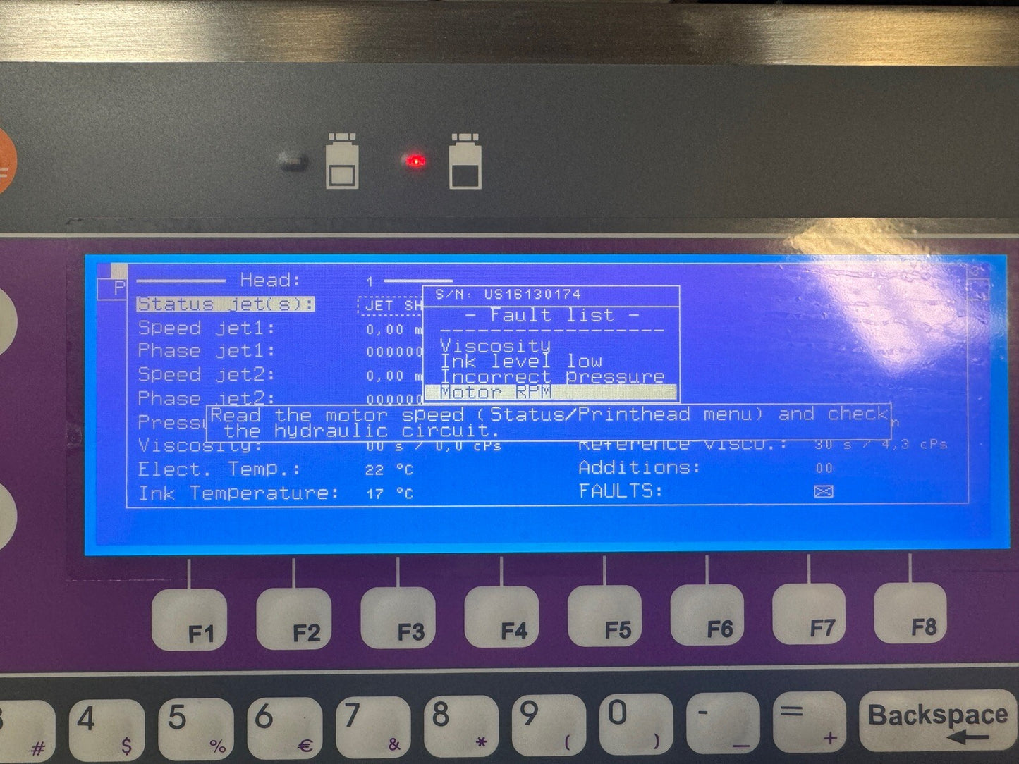 Markem-Imaje 9040 Ink Jet Printer with ENP35372/B Print head module