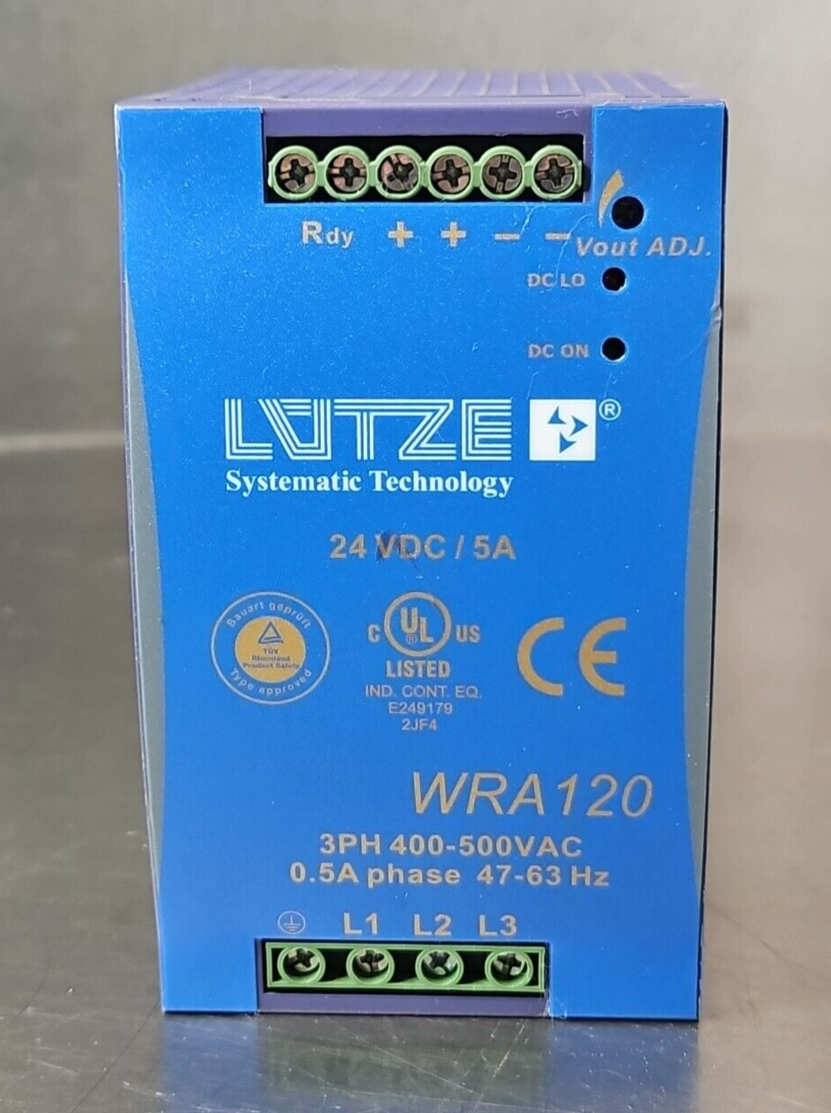 Luetze WRA 120-24 Switching Power Supply 3PH/400-500VAC  (BIN2.3.3)