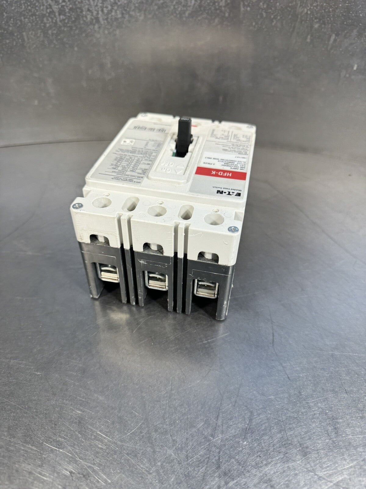Cutler Hammer HFD3100K 3 Pole 100 Amp 600Vac Circuit Breaker HFD-K (bin1.5.1)